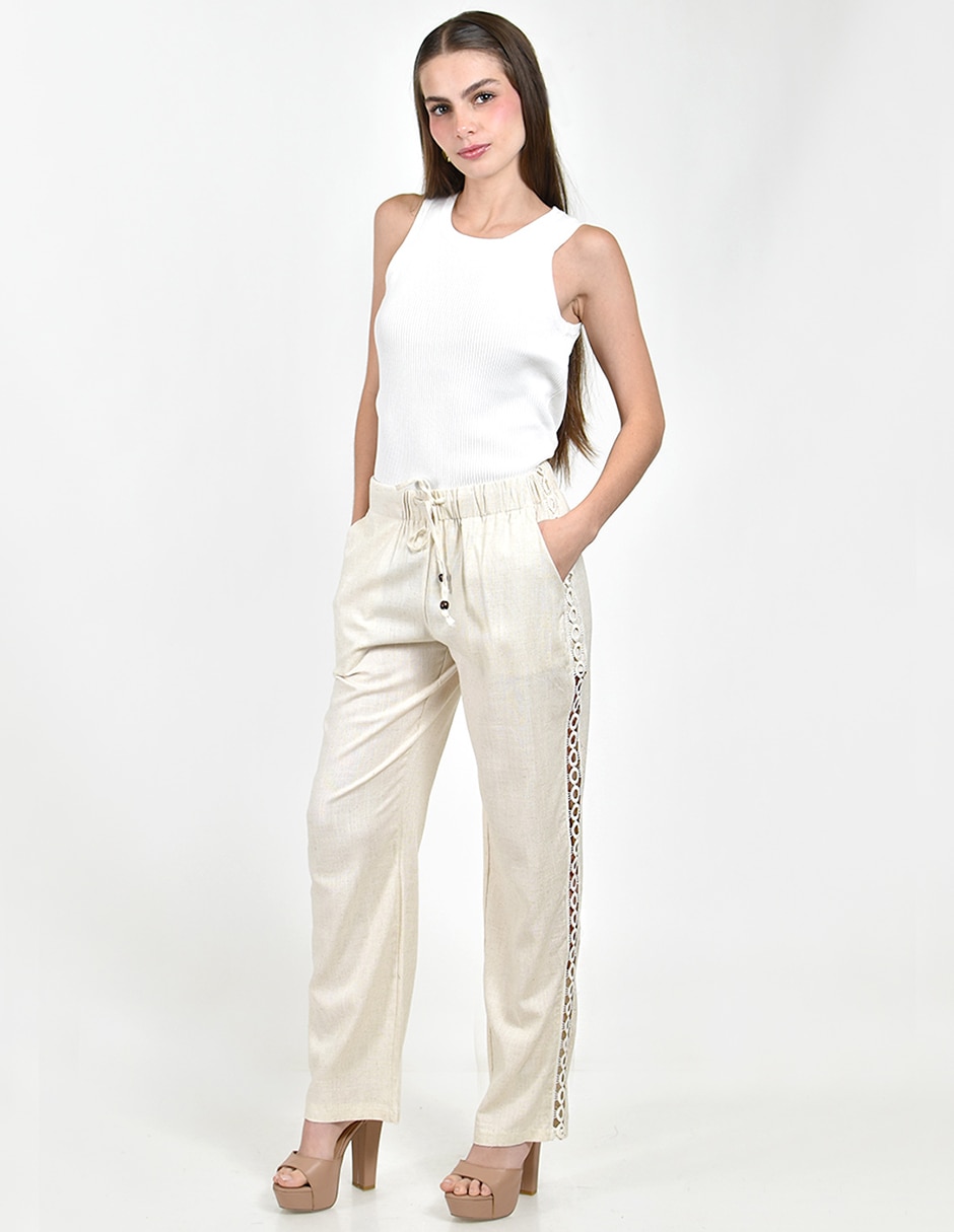 Pantalón regular recto para mujer 2