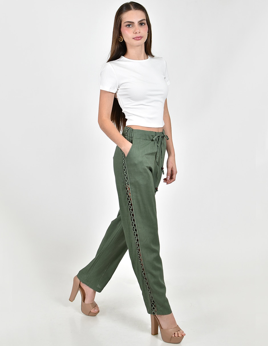 Pantalón regular recto para mujer 2