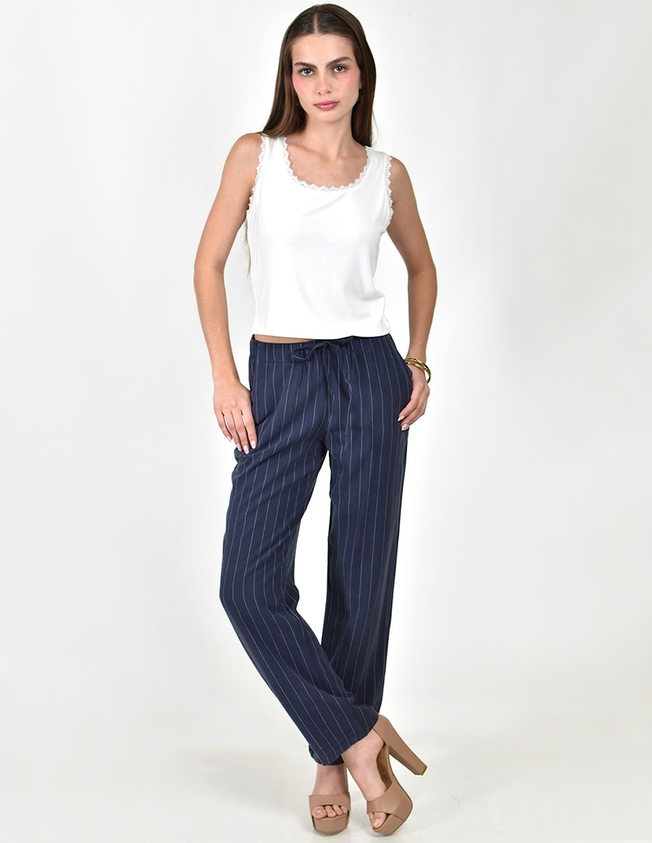 Pantalón regular recto para mujer 2