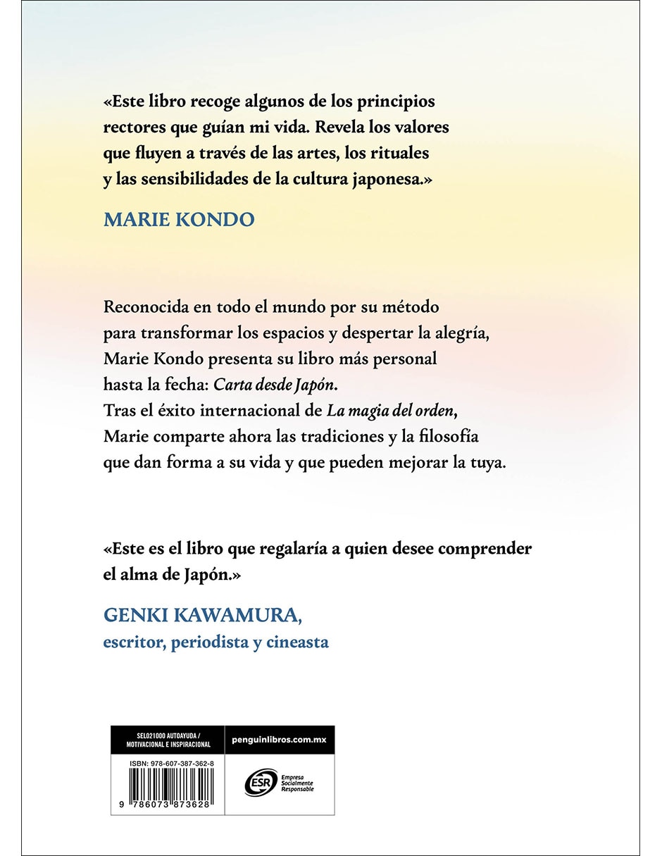 Libro CARTA DESDE JAPÓN de MARIE KONDO Libro CARTA DESDE JAPÓN de MARIE KONDO