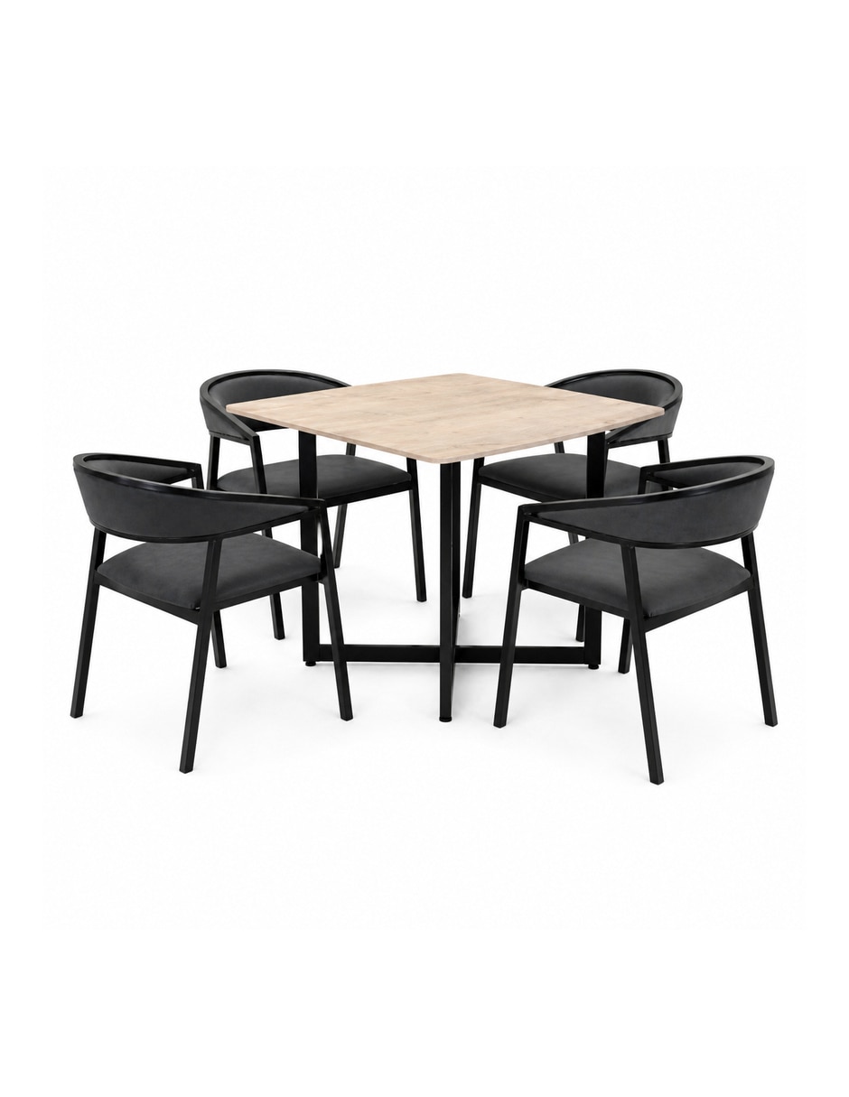 Comedor LUXEN + CAMILA para 4 personas de MDF Comedor LUXEN + CAMILA para 4 personas de MDF