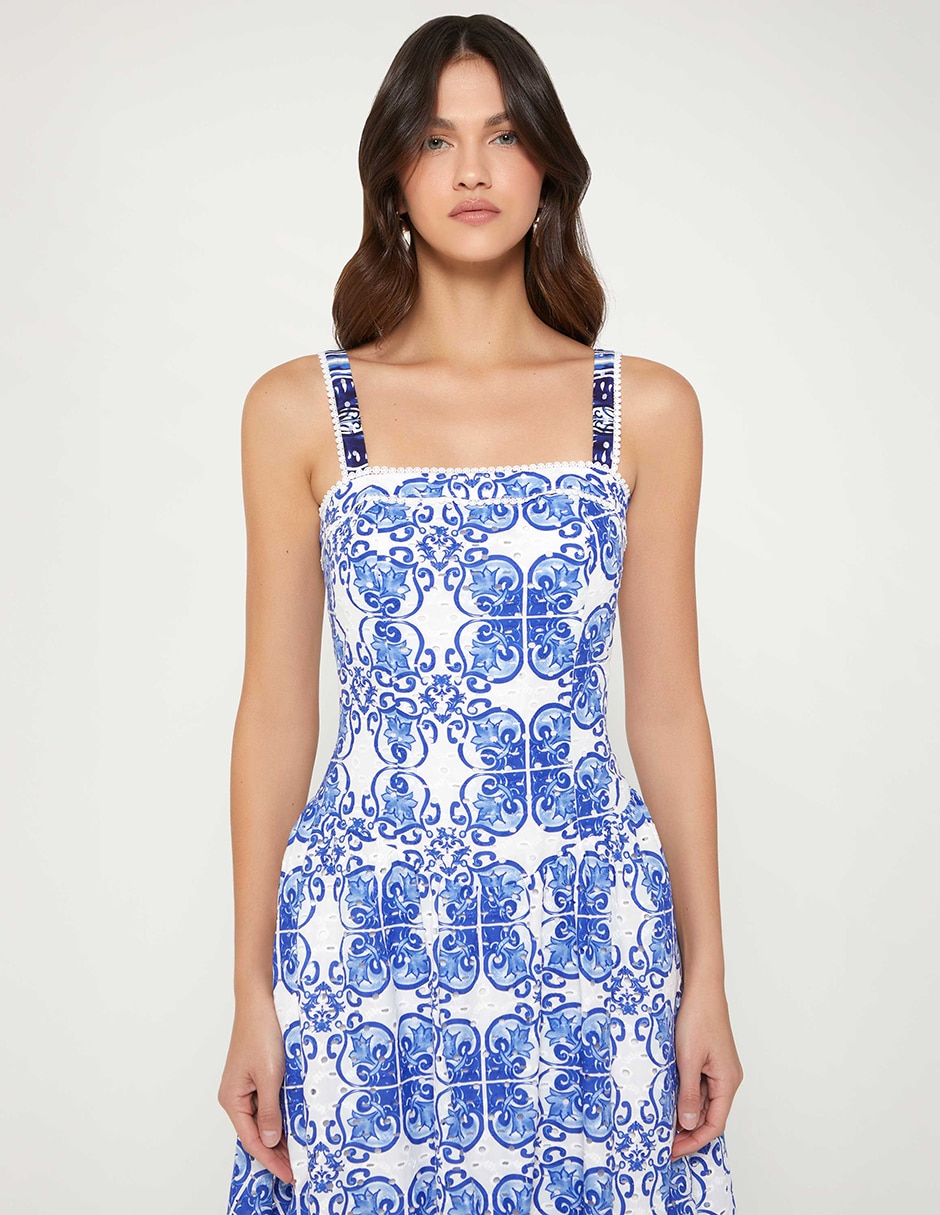 Vestido midi fiesta lujo mediterraneo para mujer 4