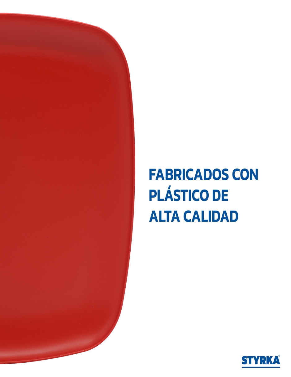 Vajilla styrka de plástico para 4 personas