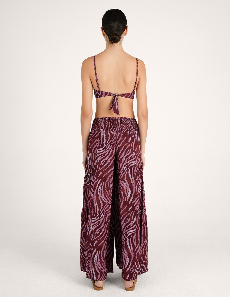 Pantalón coulotte Zingara zafira amplio para mujer 4